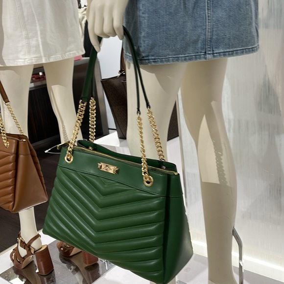 Michael Kors Whitney Women Ladies Medium Tote Shoulder Handbag Bag Purse Green - Picture 14 of 16